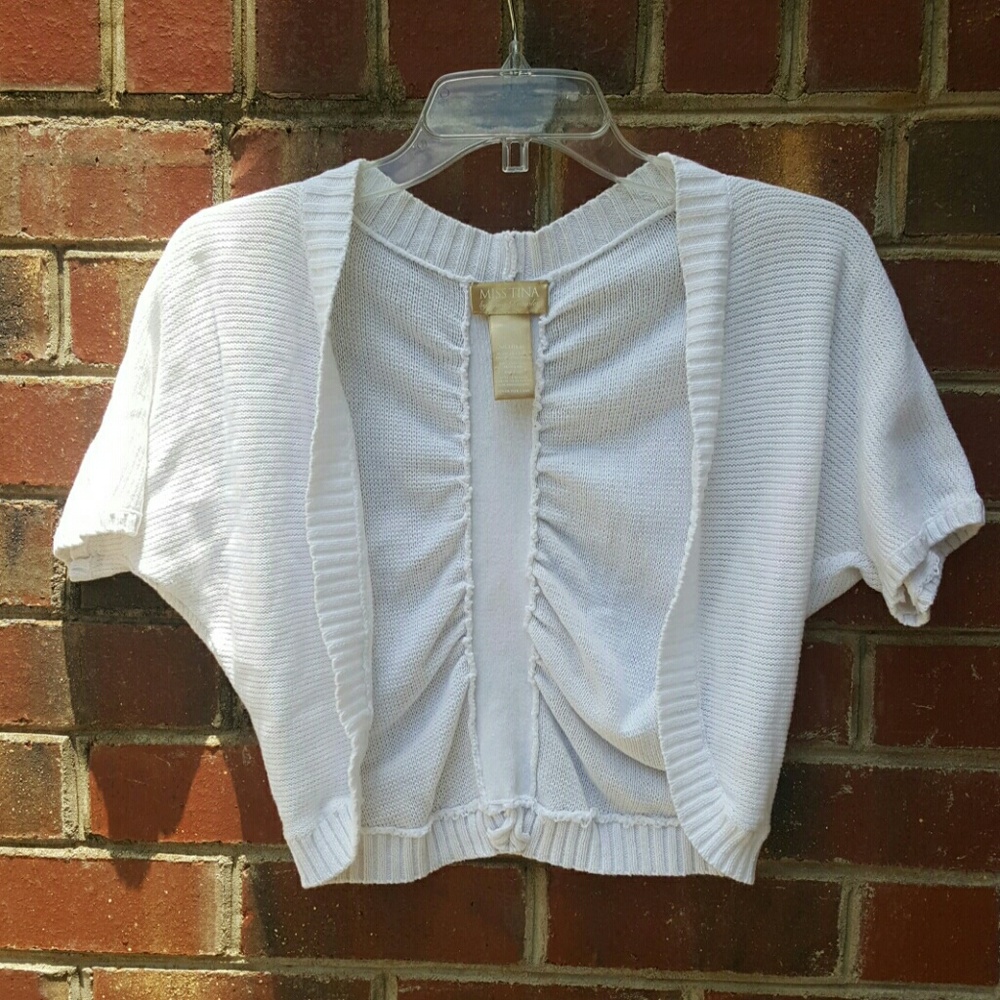 White sweater/bolero